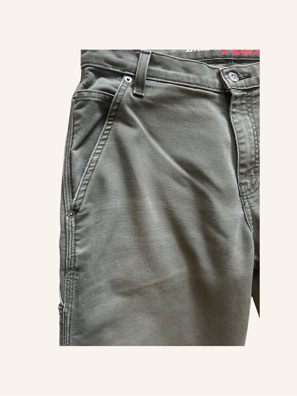Dickies Flex Olive Green Cargo Pants Size 32 x 32 Regular Cotton 303 (Denver) - Picture 10 of 15